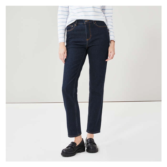 Women's Dark Wash Slim Straight Fit Jean